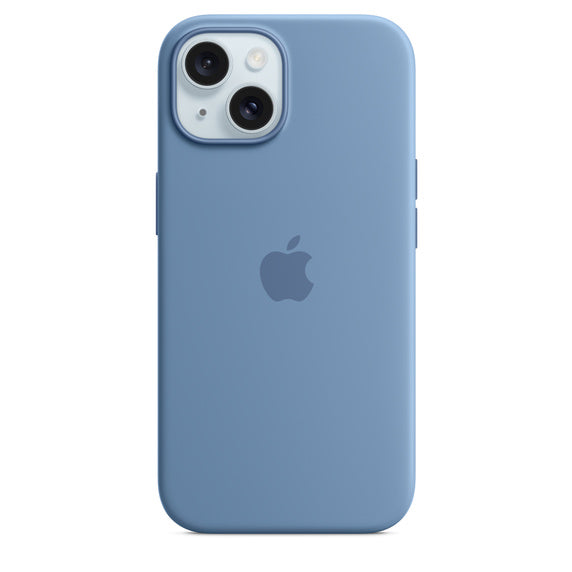 iPhone 15 Silicon Case with Magsafe Case-Blue