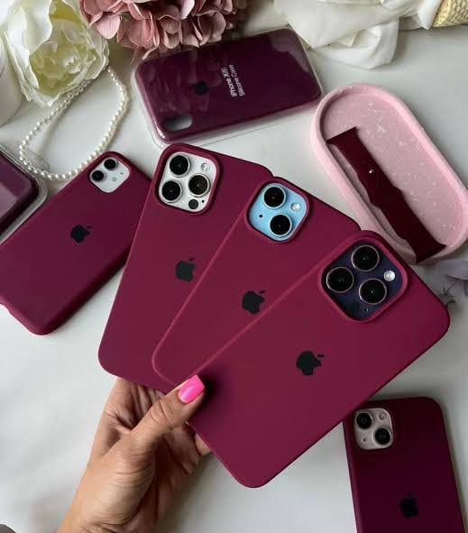 Wine color Silicone case – CaseCart