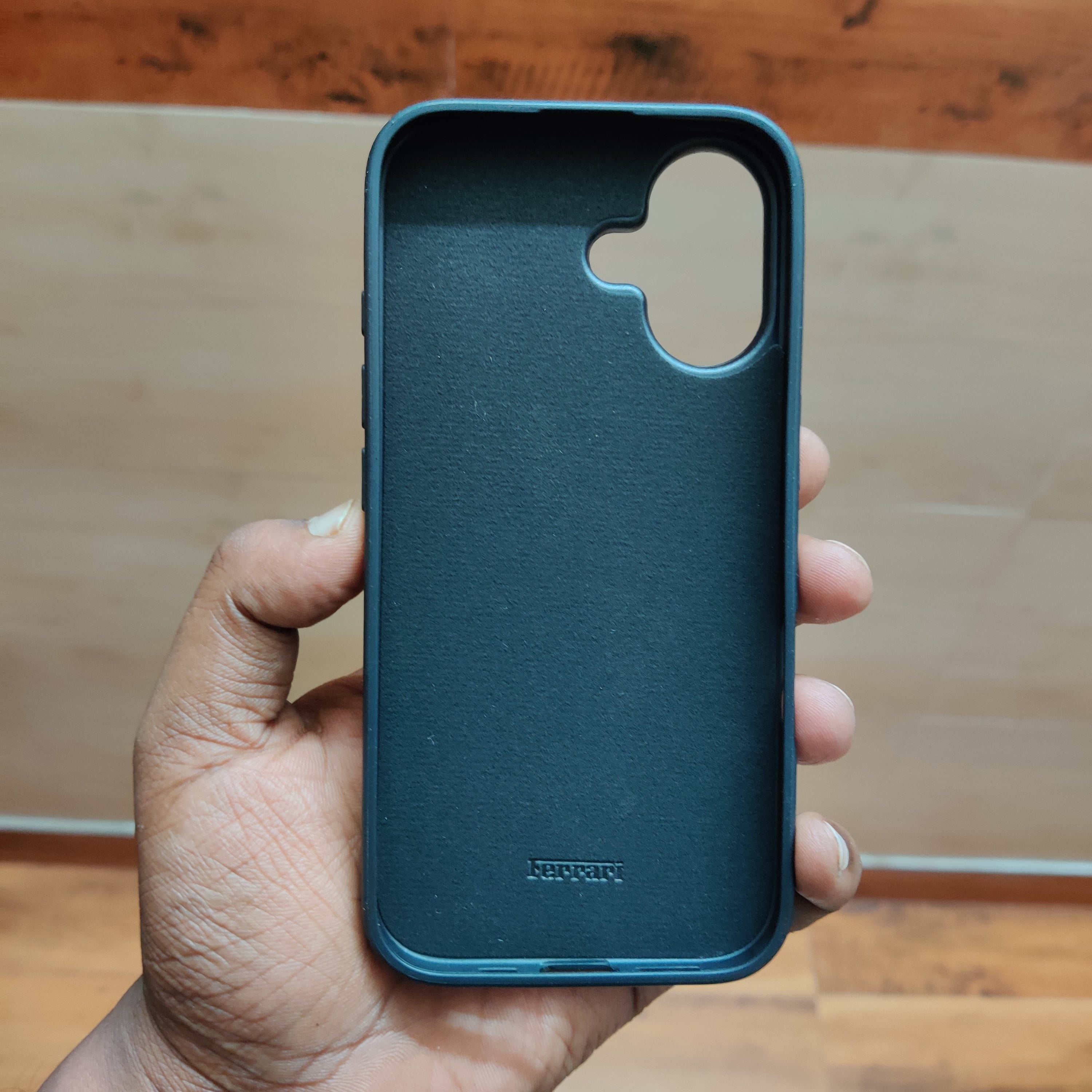 iPhone 16 Ferrari Case with Inner Fabric Protection - Black