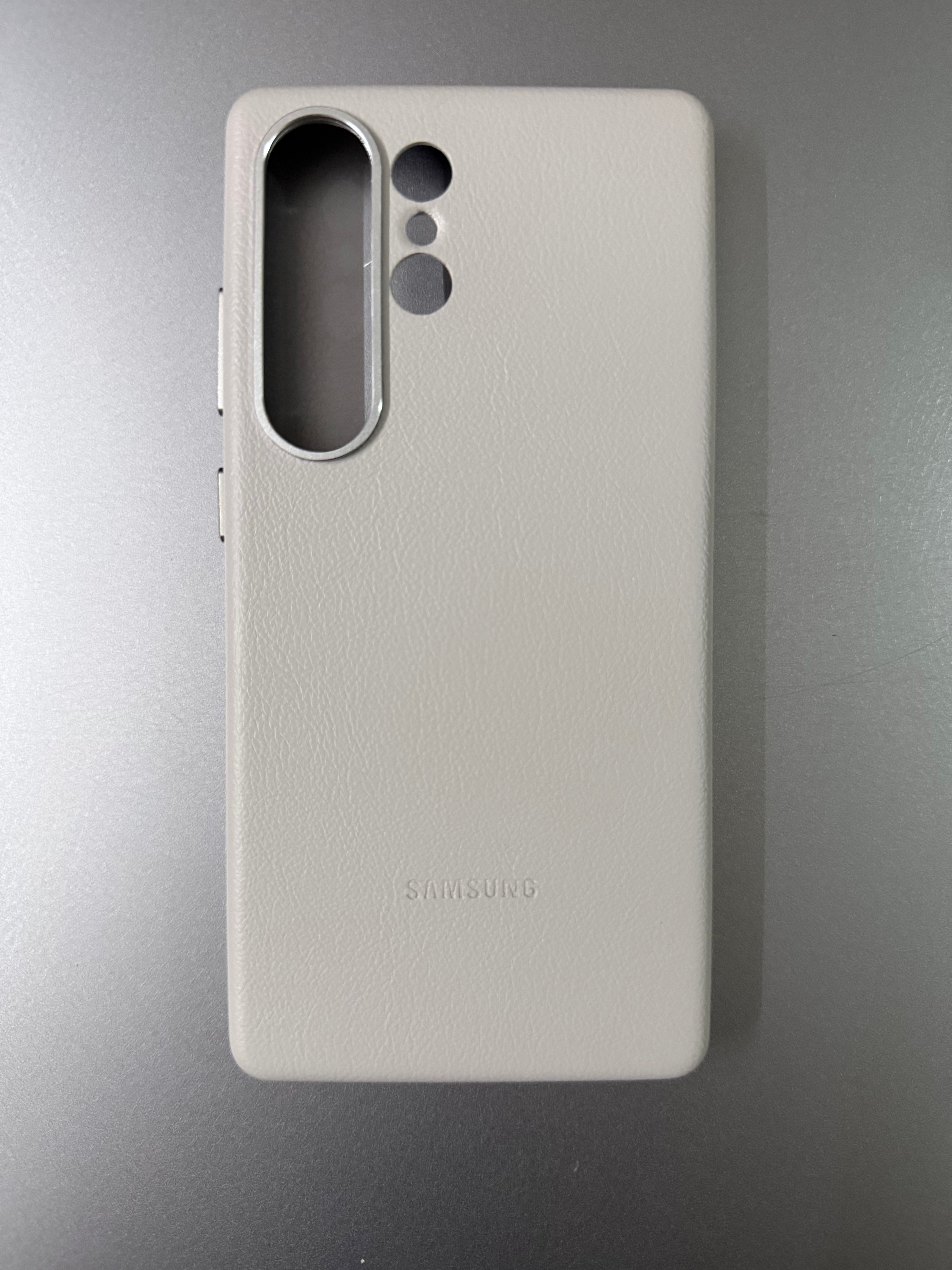 Samsung Vegan Leather Galaxy Samsung S25 Smartphone Kindsuit Case,Gray,Pack of 1