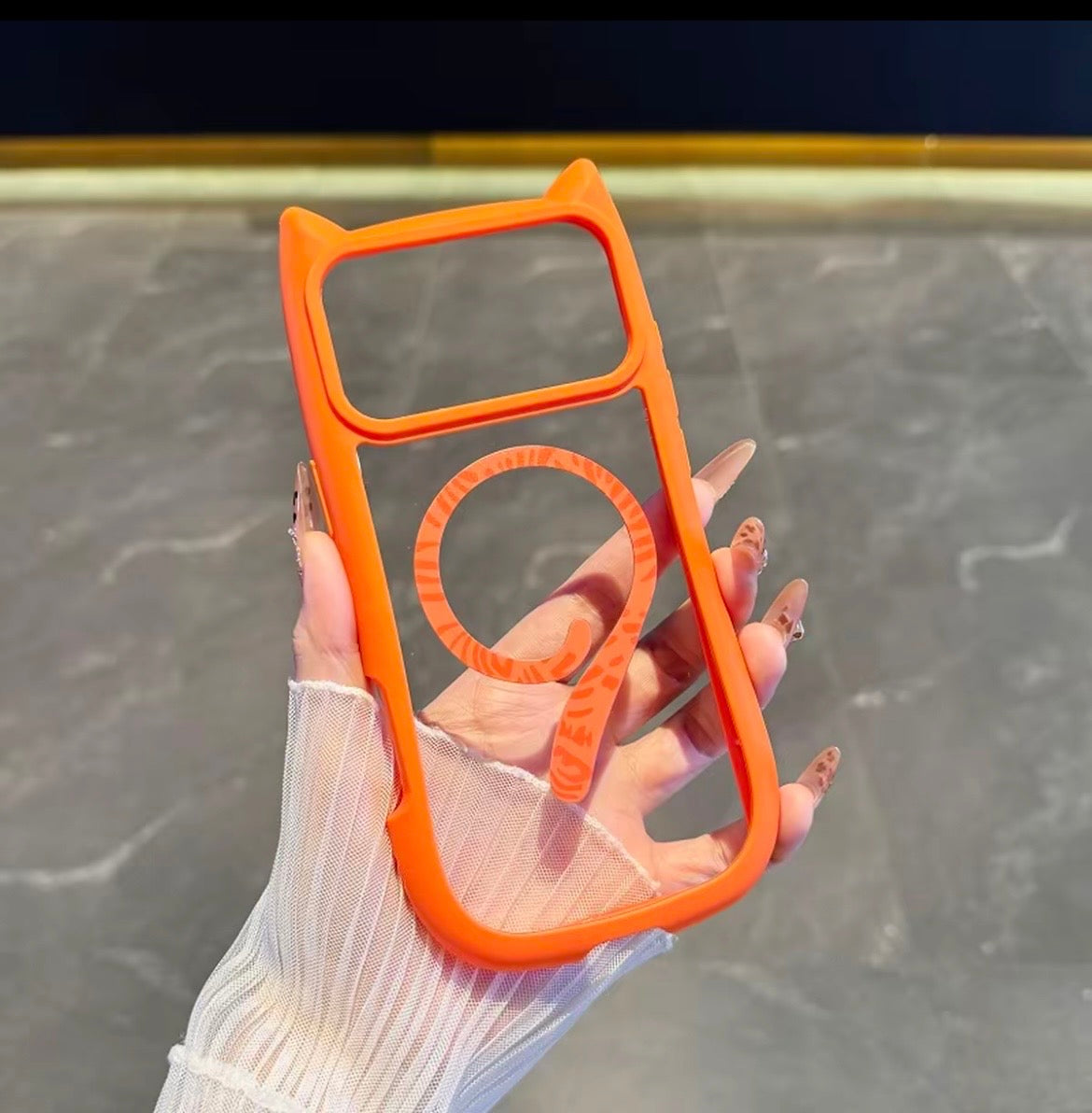 Cute Cat Ear MagSafe Case for iPhone 15–17 Series 🐱✨ | Strong Magnetic Grip & Full Protection