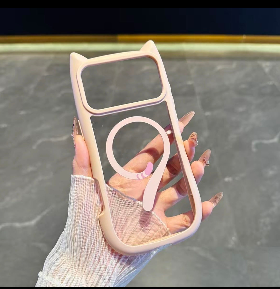 Cute Cat Ear MagSafe Case for iPhone 15–17 Series 🐱✨ | Strong Magnetic Grip & Full Protection