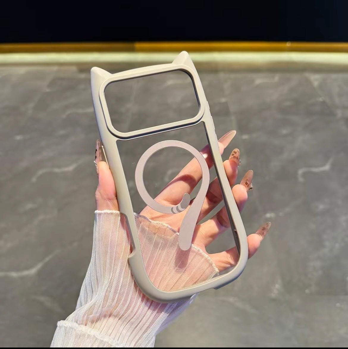 Cute Cat Ear MagSafe Case for iPhone 15–17 Series 🐱✨ | Strong Magnetic Grip & Full Protection