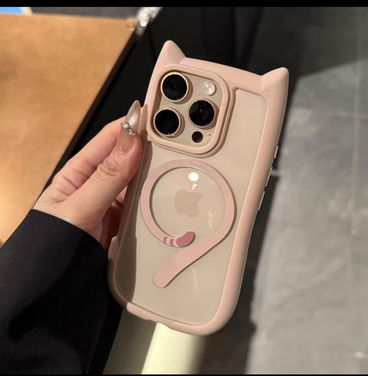 Cute Cat Ear MagSafe Case for iPhone 15–17 Series 🐱✨ | Strong Magnetic Grip & Full Protection