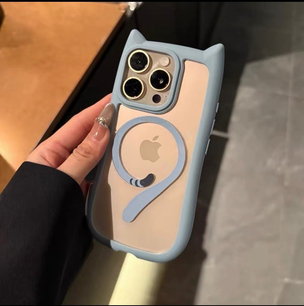Cute Cat Ear MagSafe Case for iPhone 15–17 Series 🐱✨ | Strong Magnetic Grip & Full Protection