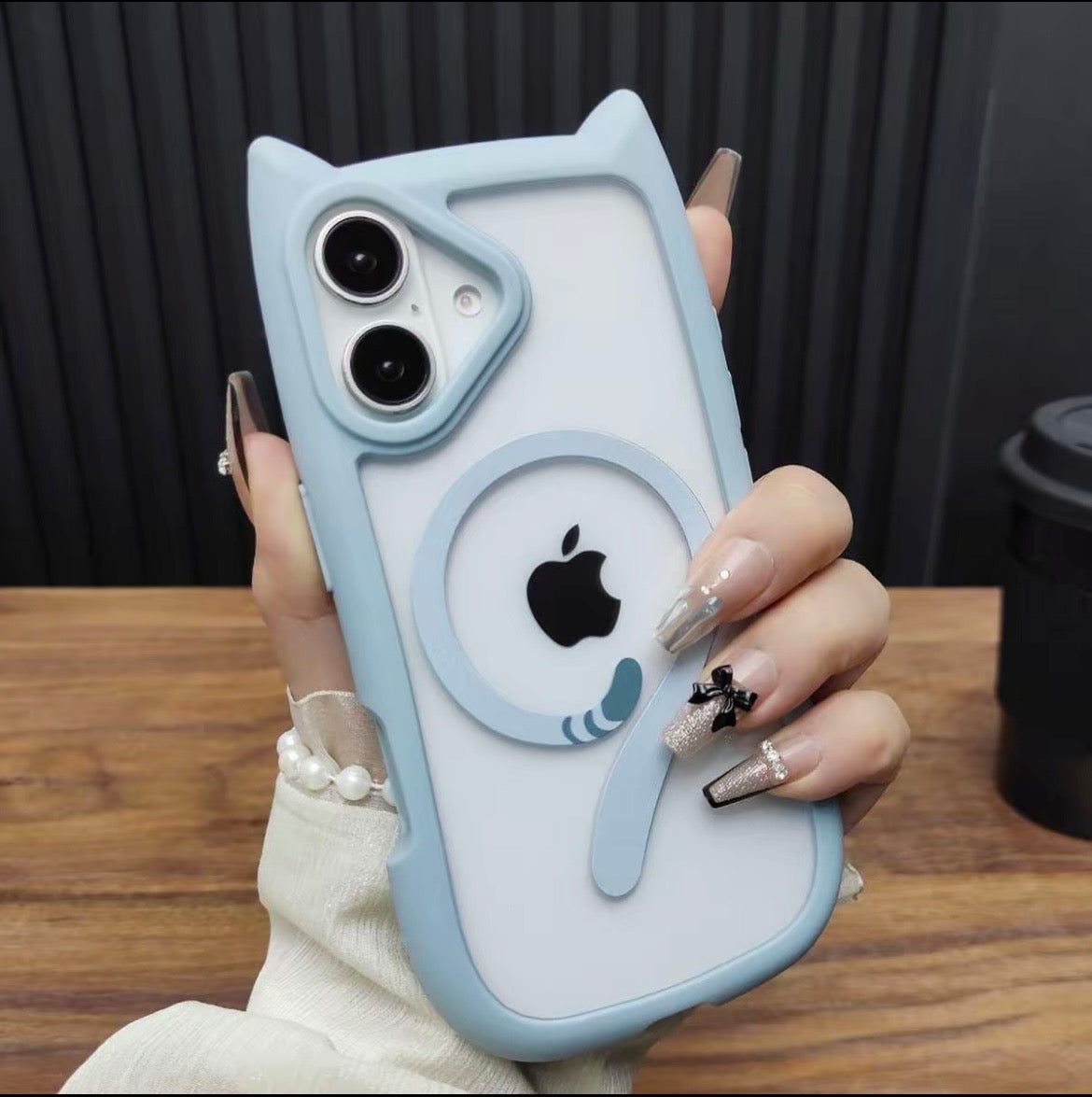 Cute Cat Ear MagSafe Case for iPhone 15–17 Series 🐱✨ | Strong Magnetic Grip & Full Protection