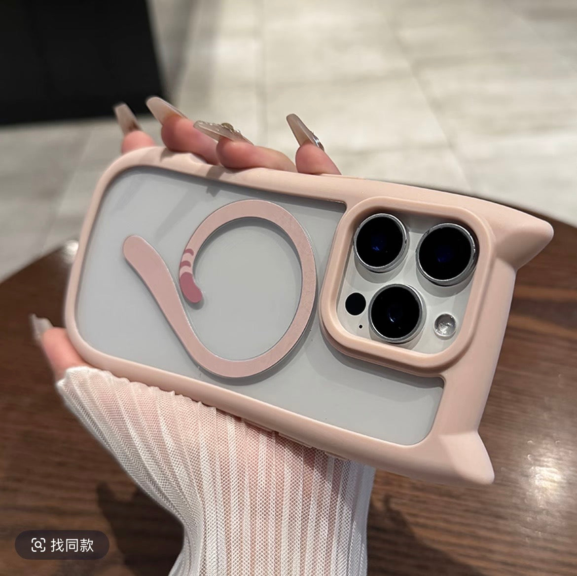 Cute Cat Ear MagSafe Case for iPhone 15–17 Series 🐱✨ | Strong Magnetic Grip & Full Protection