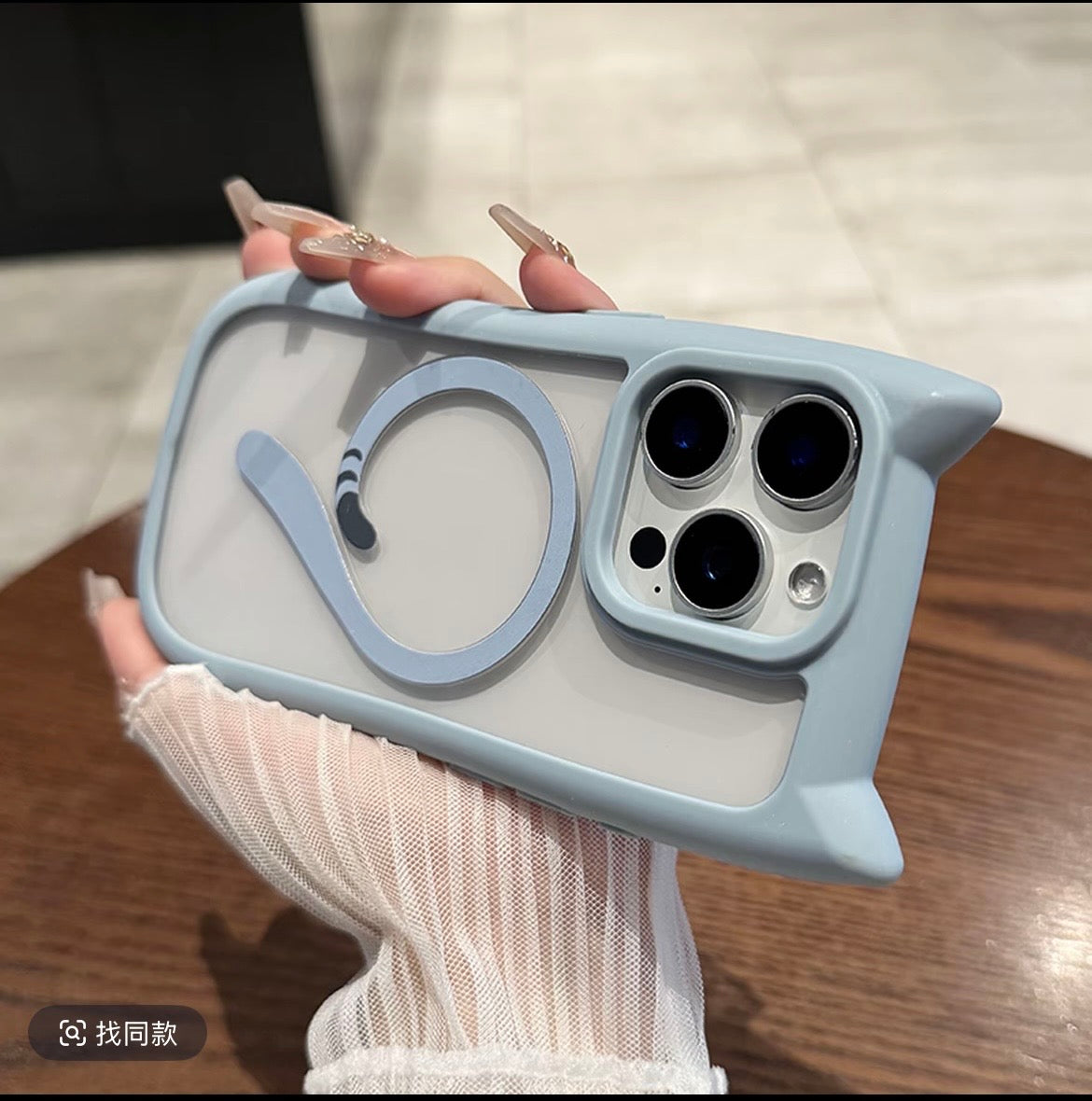 Cute Cat Ear MagSafe Case for iPhone 15–17 Series 🐱✨ | Strong Magnetic Grip & Full Protection