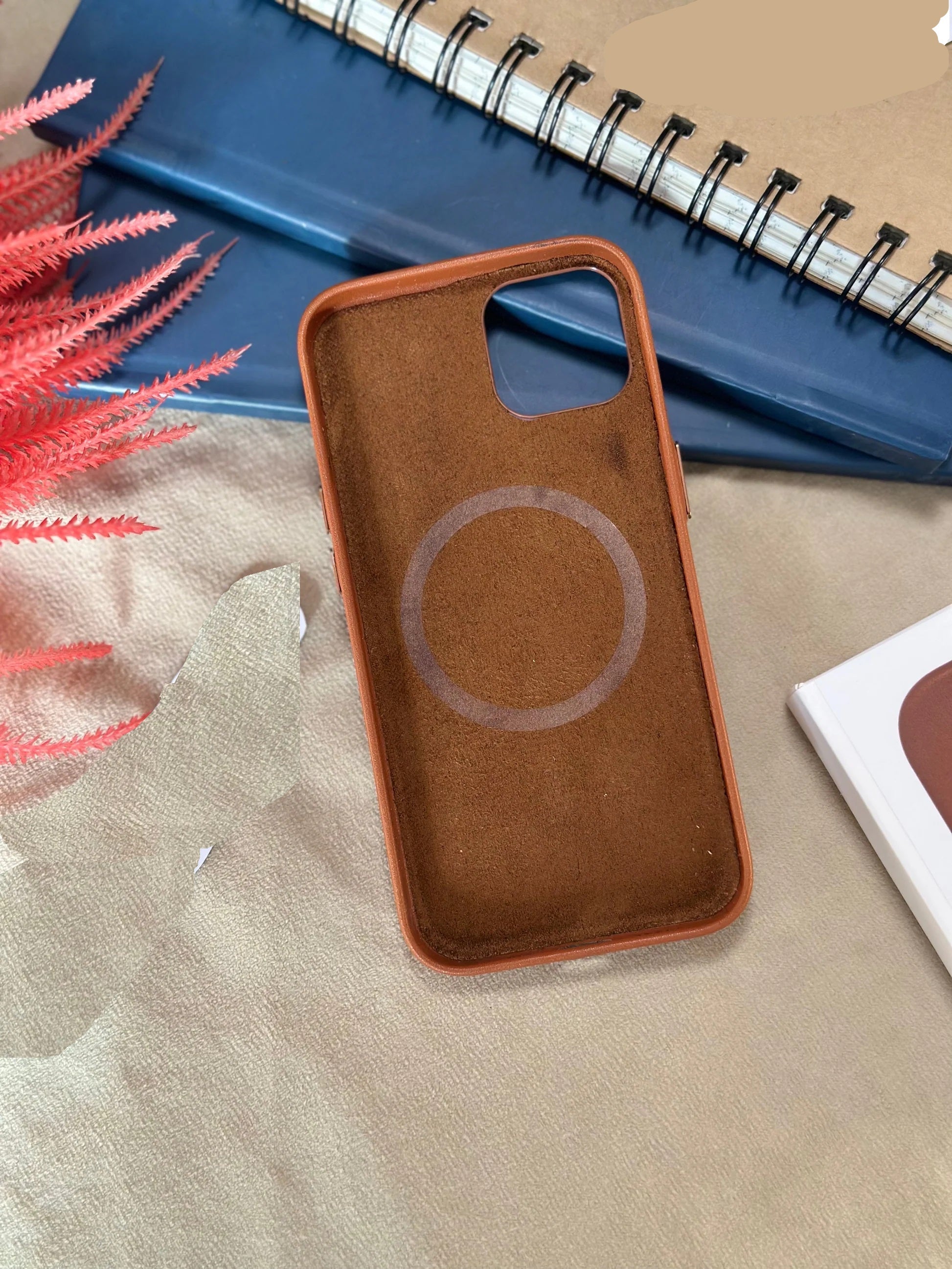 iPhone 13 Leather Case with MagSafe Brown