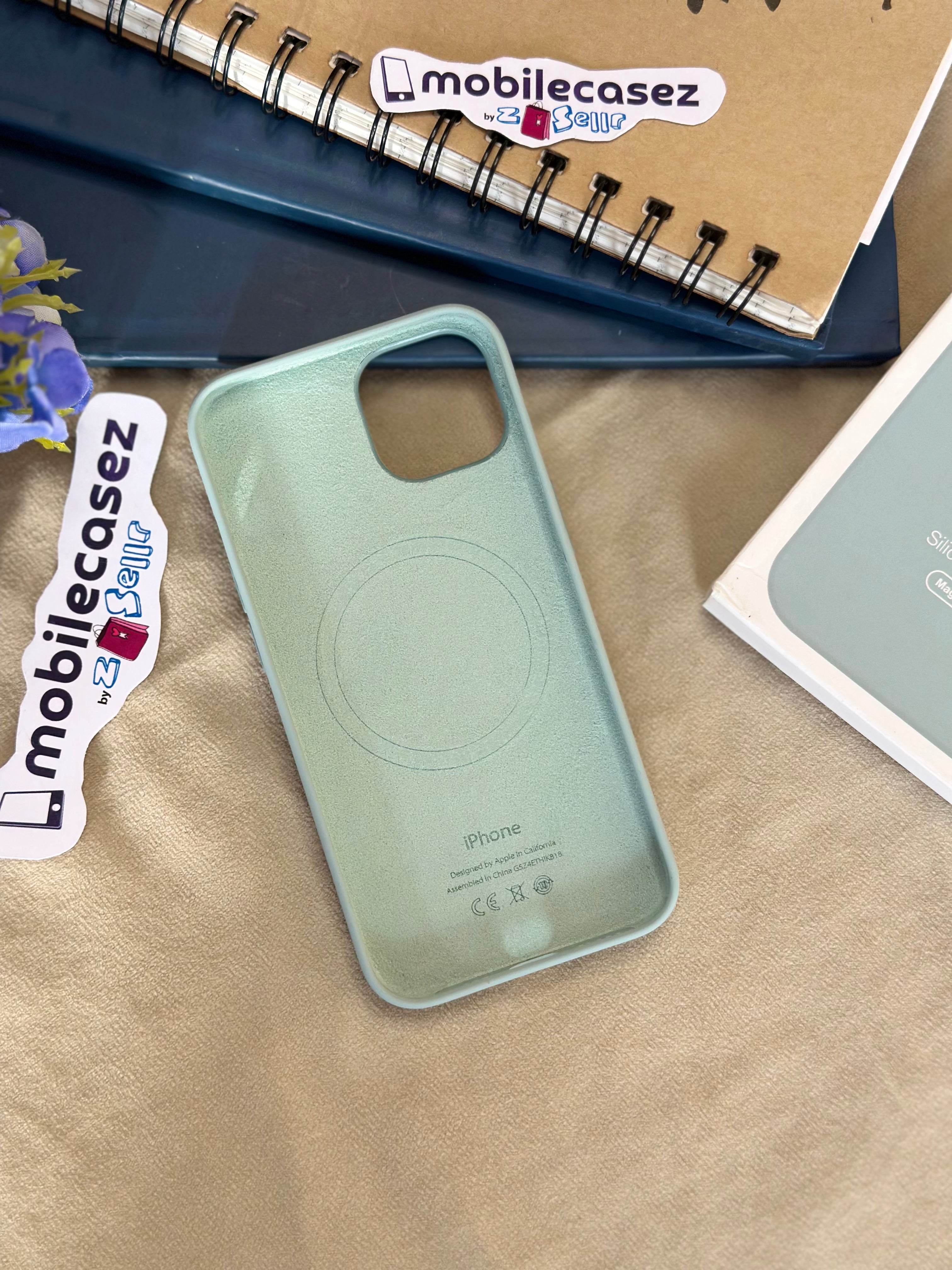 iPhone 14 Pro Max Silicone Cover with Mag-Safe Apple Original Silicone Case with Mag-Safe For Apple iPhone 14 Pro Max with Mag-Safe Green