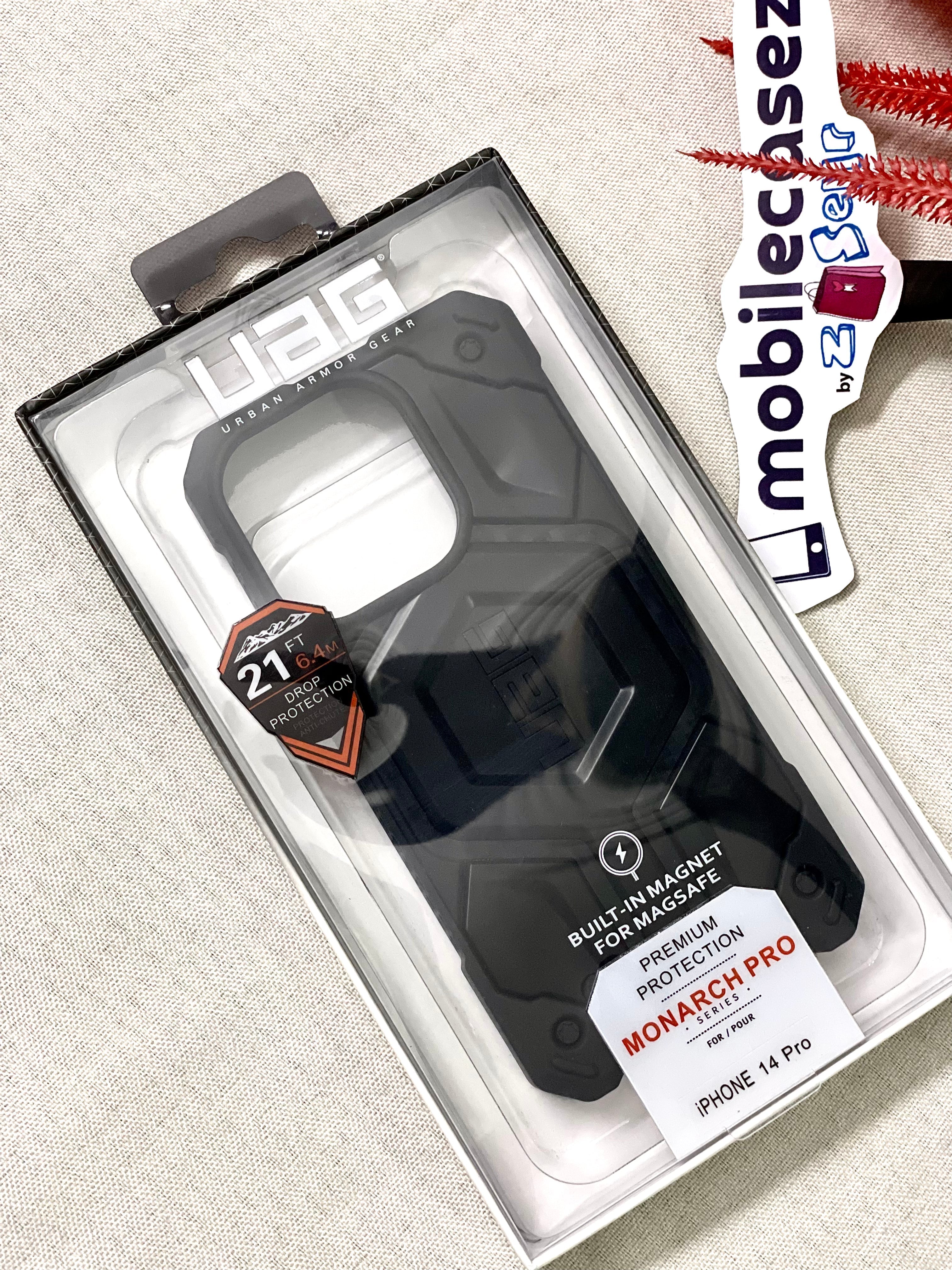 iPhone 14 Armor Cover | Urban Armor iPhone 14 Case, UAG Monarch Pro Mag-Safe Compatible, Slim Fit Rugged Protective Case/Cover Designed for iPhone 14 Black