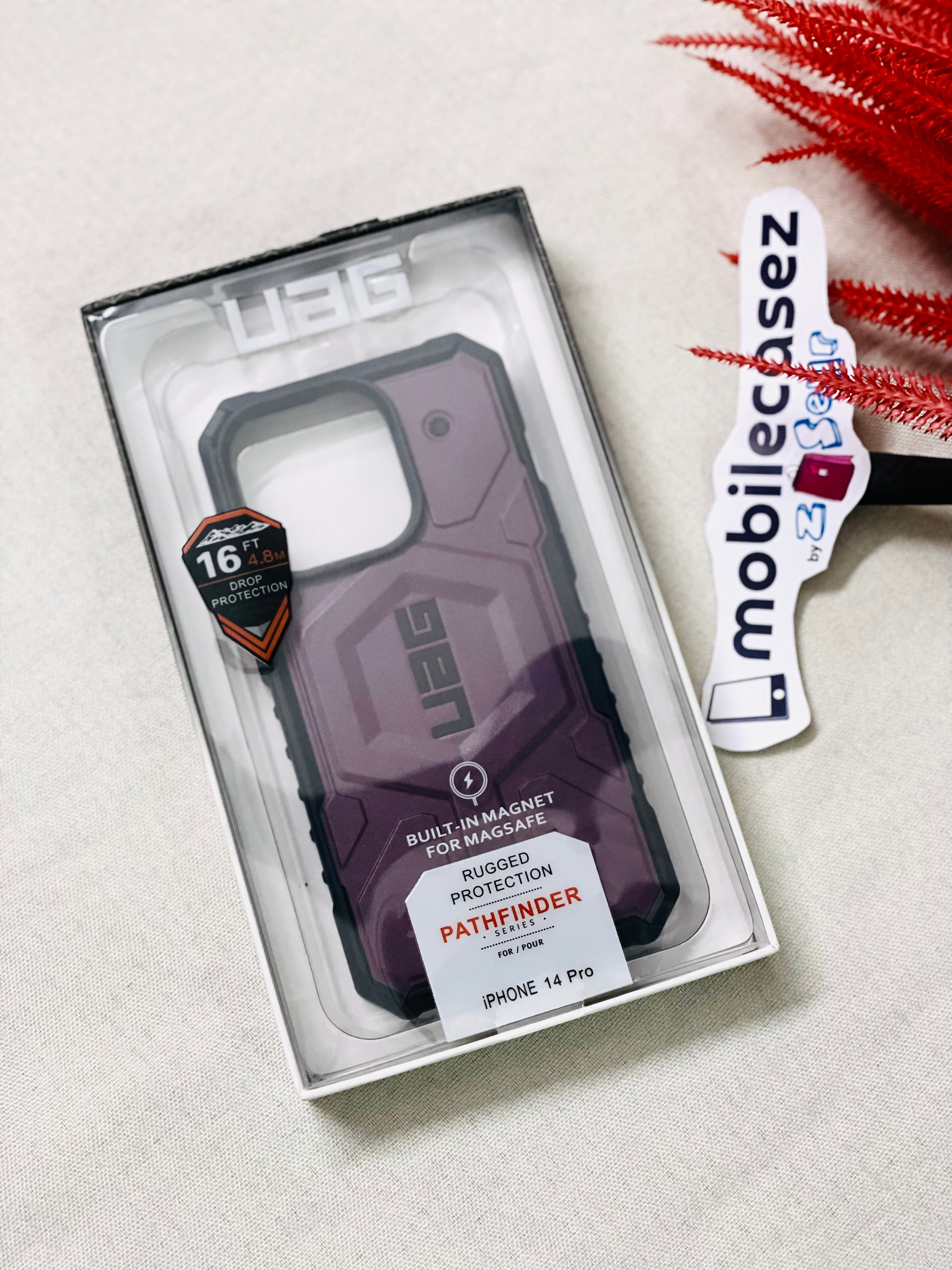 iPhone 14 Pro Armor Cover | Urban Armor iPhone 14 Pro Case, UAG Pathfinder Mag-Safe Compatible, Slim Fit Rugged Protective Case/Cover Designed for iPhone 14 Pro (2022) (Military Drop Tested) - Purple