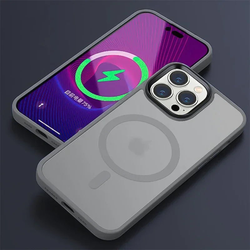 iPhone 15 Pro Matte Translucent Frosted Magsafe Case