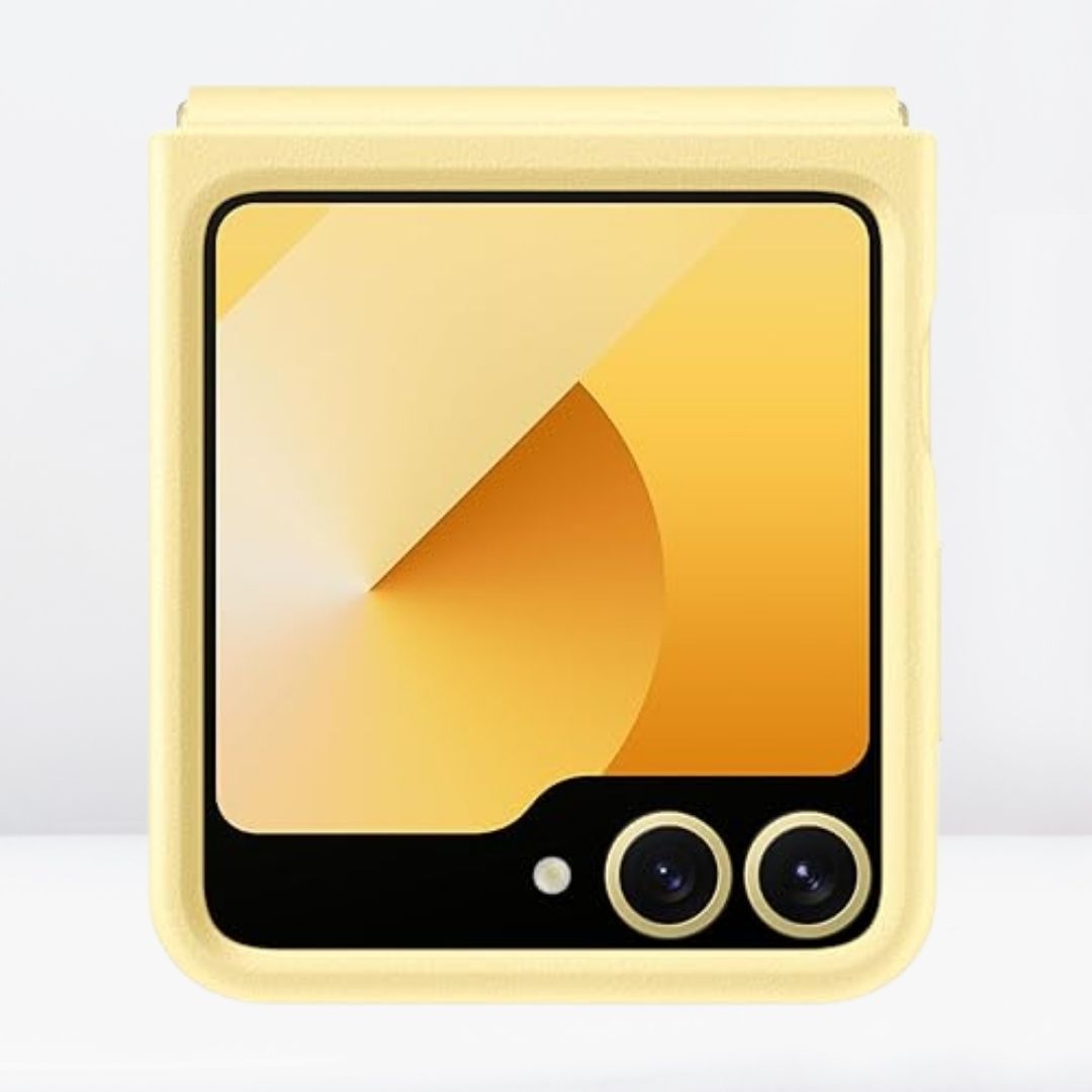 Kindsuit Leather Case for Samsung Galaxy Z Flip 6 (Yellow)