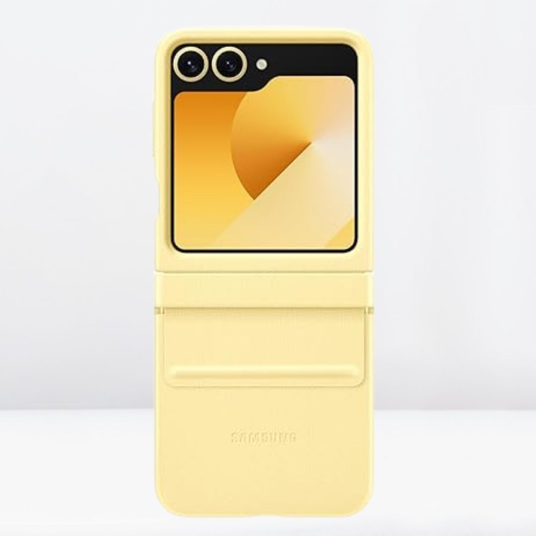 Kindsuit Leather Case for Samsung Galaxy Z Flip 6 (Yellow)