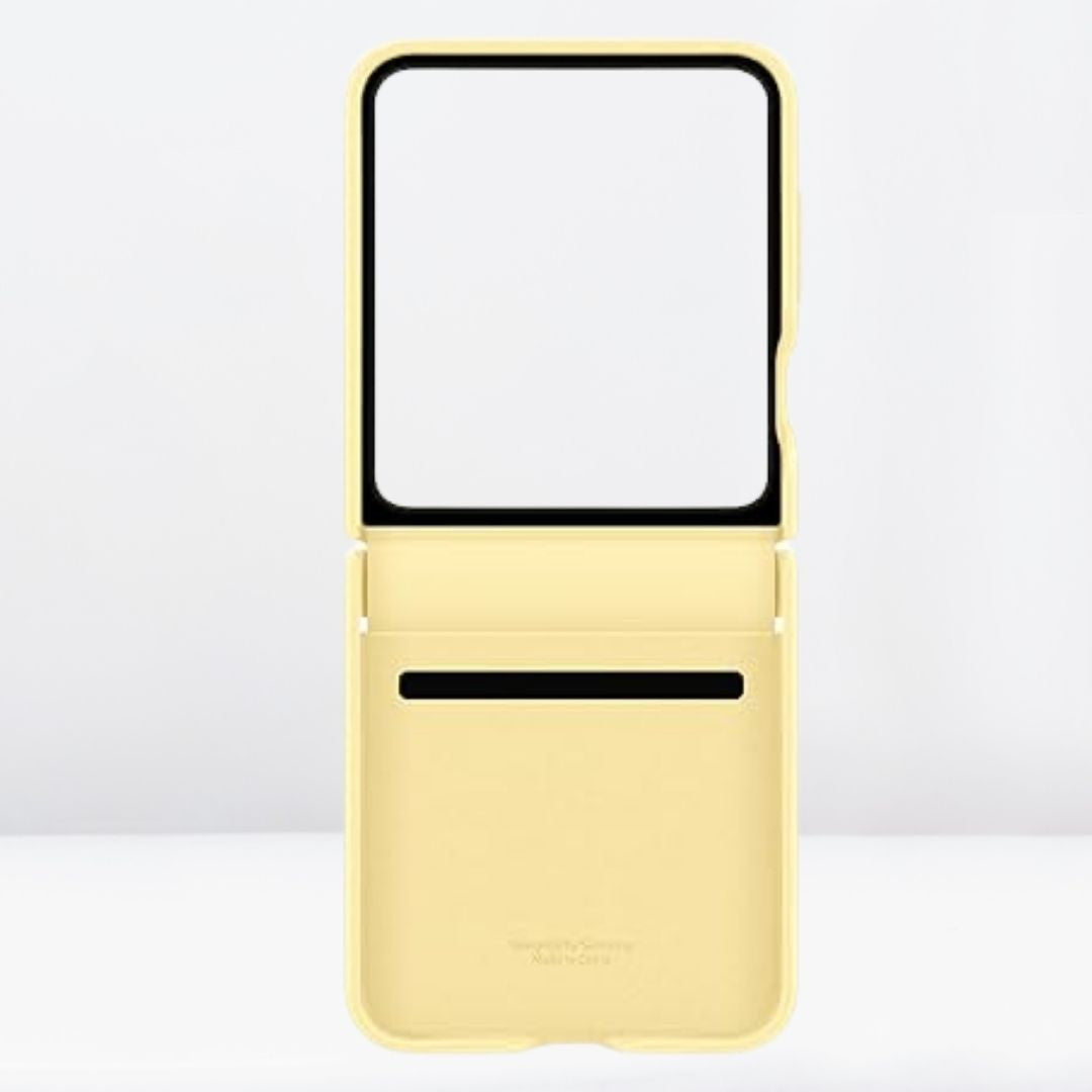 Kindsuit Leather Case for Samsung Galaxy Z Flip 6 (Yellow)