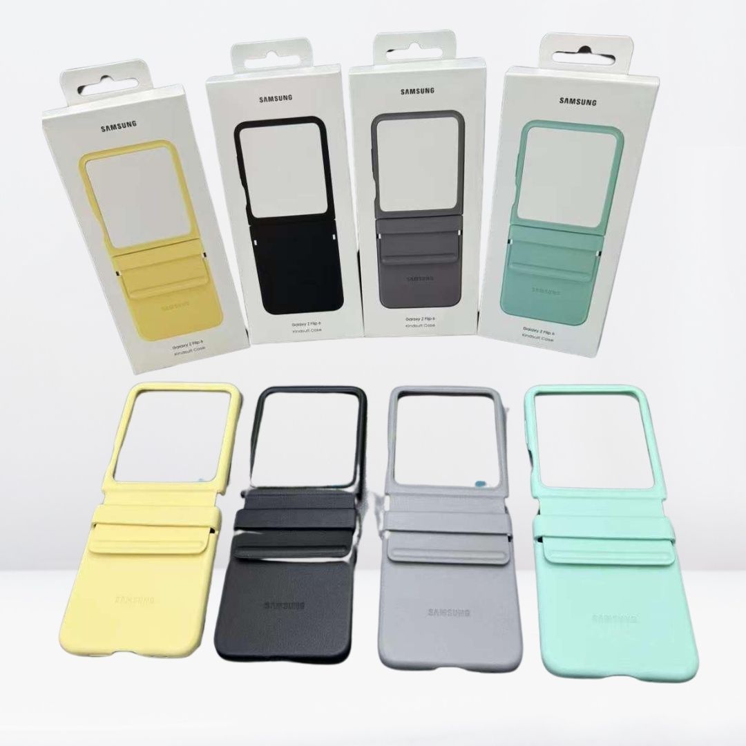 Kindsuit Leather Case for Samsung Galaxy Z Flip 6 (Yellow)