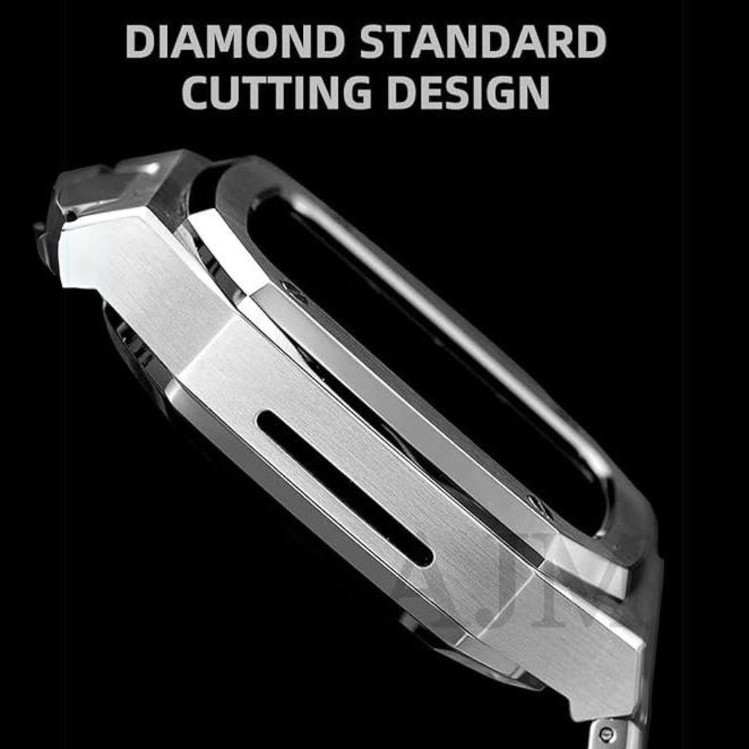 Luxury Retrofit Stainless Steel Kit for iWatch Silver Color 44/45MM