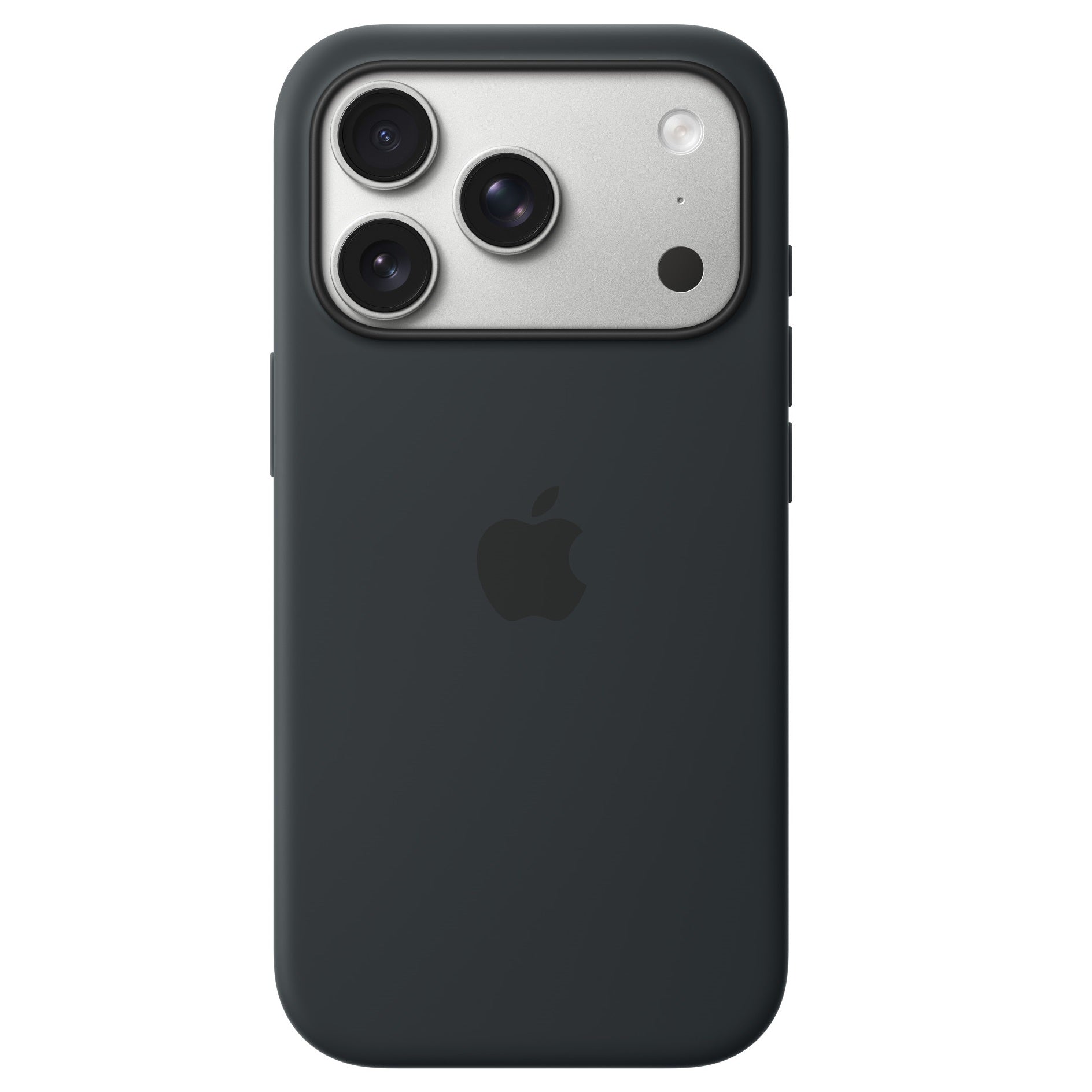 iPhone 18 Pro Silicone Back Cover Case with MagSafe & Camera Control Button - Black