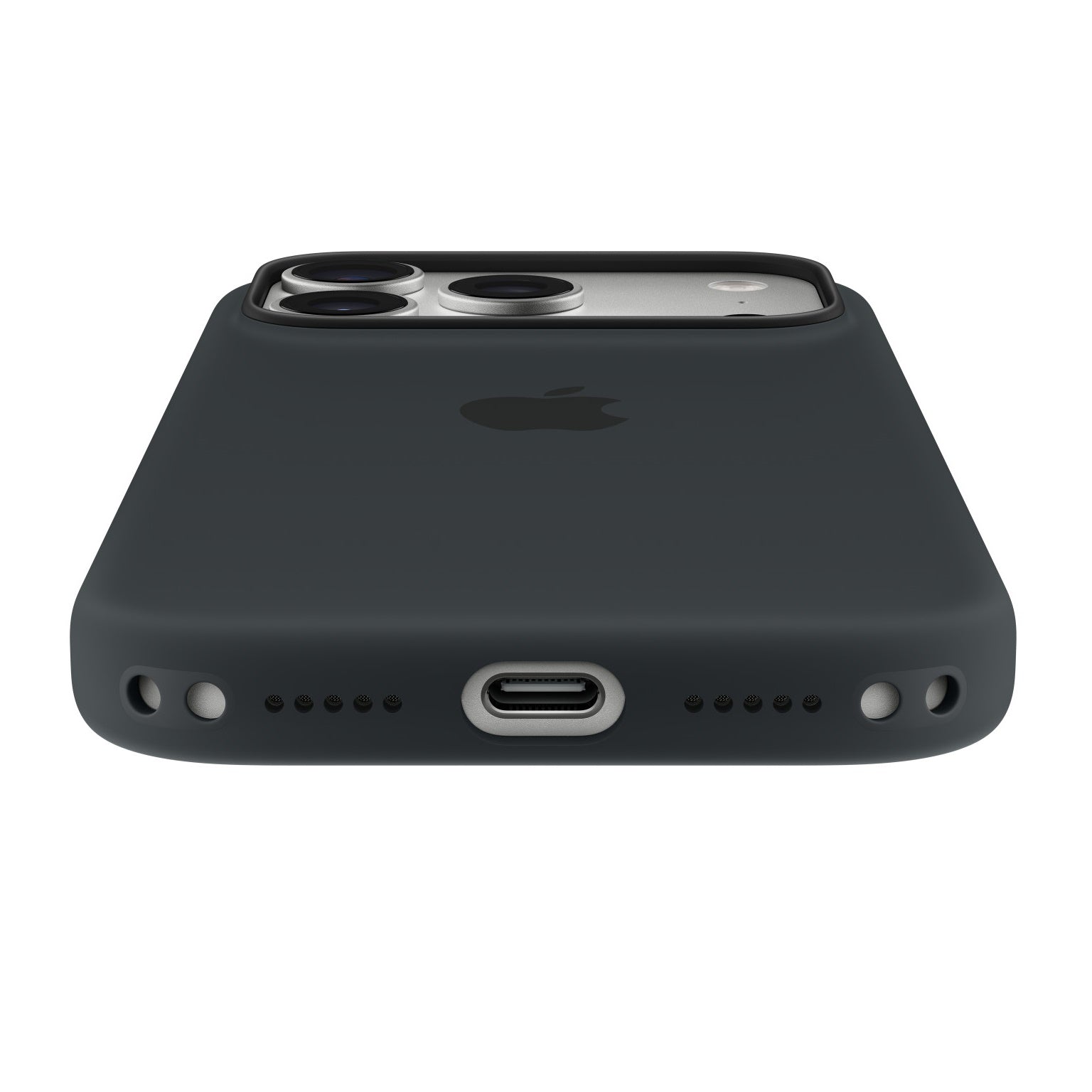 iPhone 18 Pro Silicone Back Cover Case with MagSafe & Camera Control Button - Black