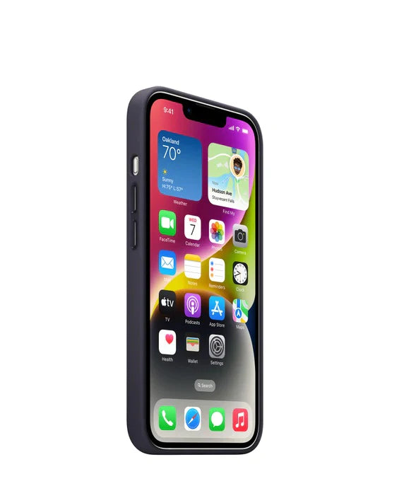 iPhone 13 Leather Case with MagSafe -Black