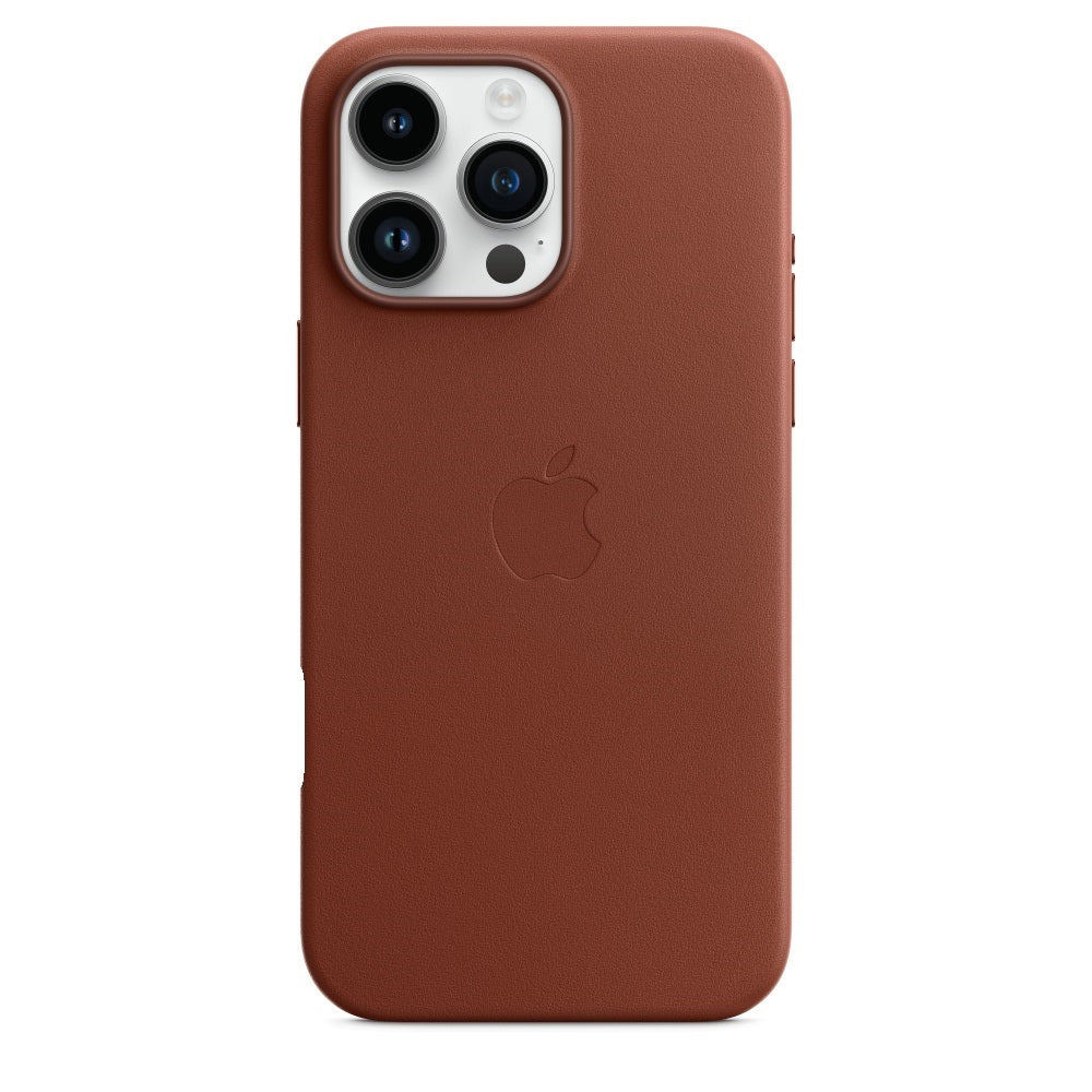 iPhone 16 Pro Max Leather Back Cover Case - Umber Brown