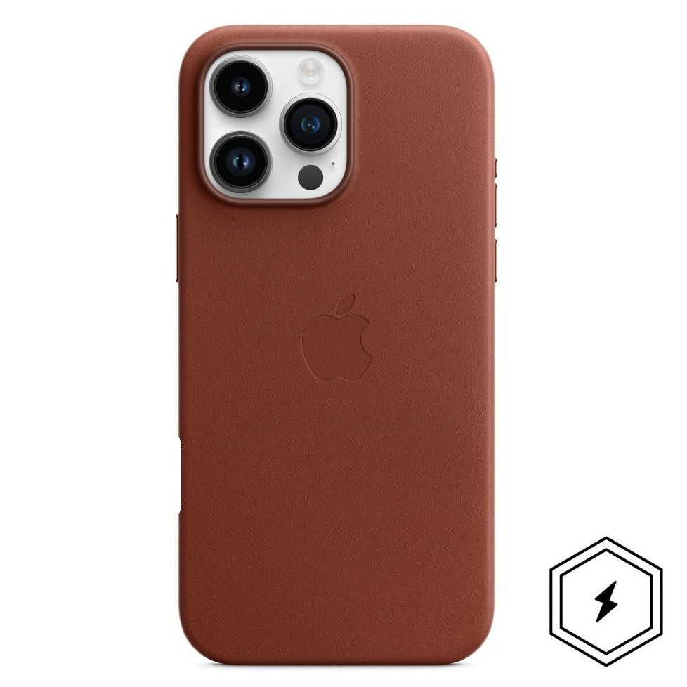 iPhone 16 Pro Leather Back Cover Case with Magsafe - Umber Brown