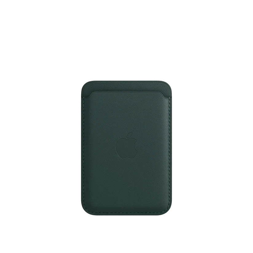 Leather MagSafe Wallet – Slim Magnetic Card Holder for iPhone - Ever Green