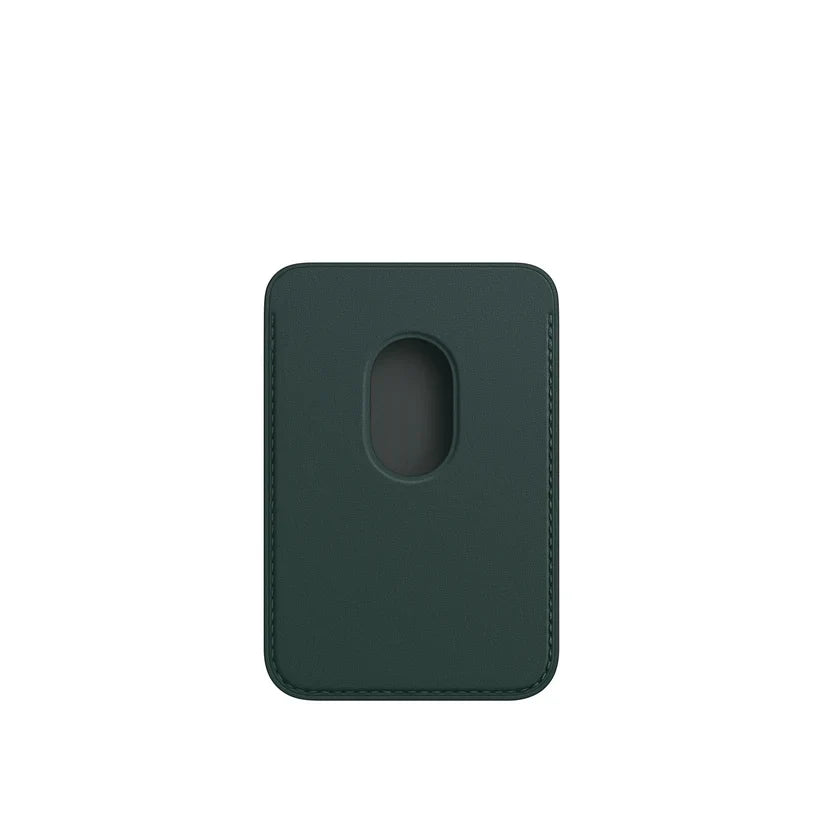 Leather MagSafe Wallet – Slim Magnetic Card Holder for iPhone - Ever Green