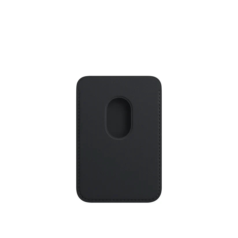 Leather MagSafe Wallet – Slim Magnetic Card Holder for iPhone - Black
