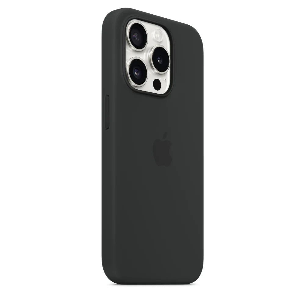 iPhone 15 Pro Original Silicone Case Magsafe (IC Animation Working) - Midnight Black