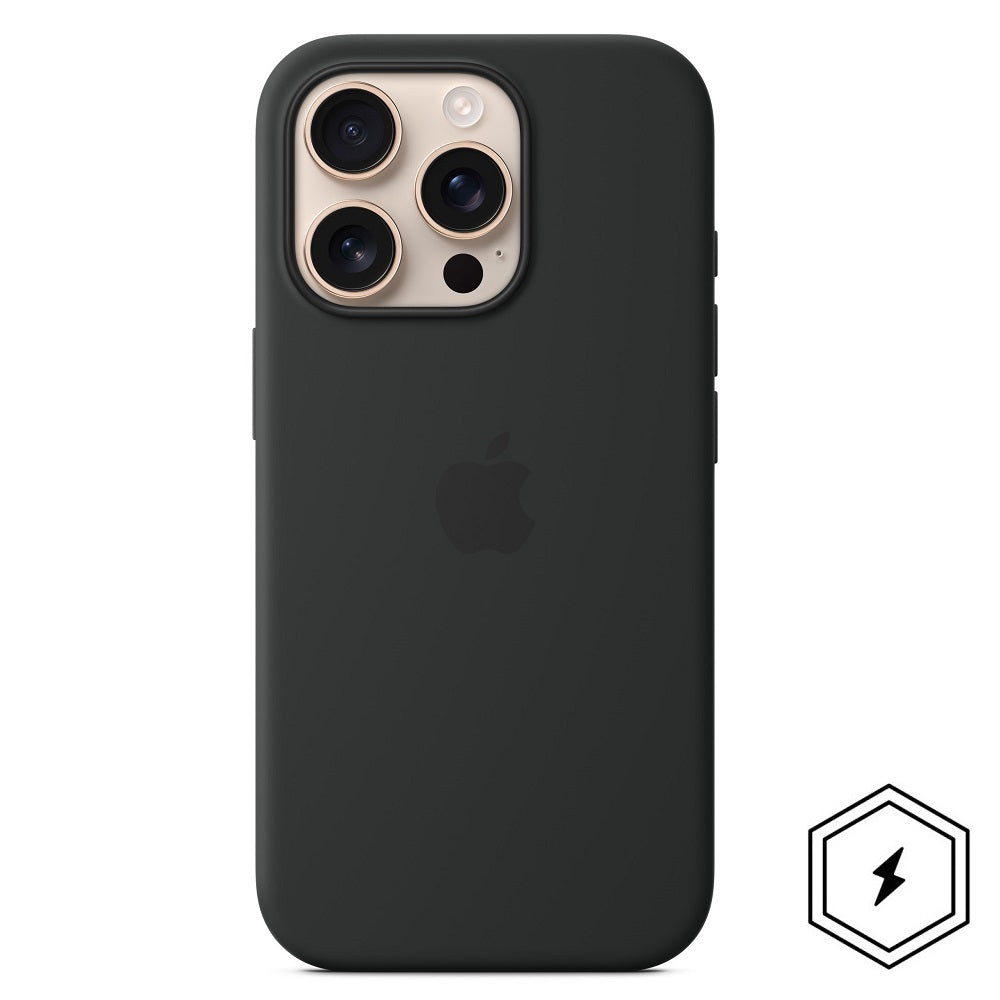 iPhone 16 Pro Silicon Case with Camera Control Button & Magsafe - Black