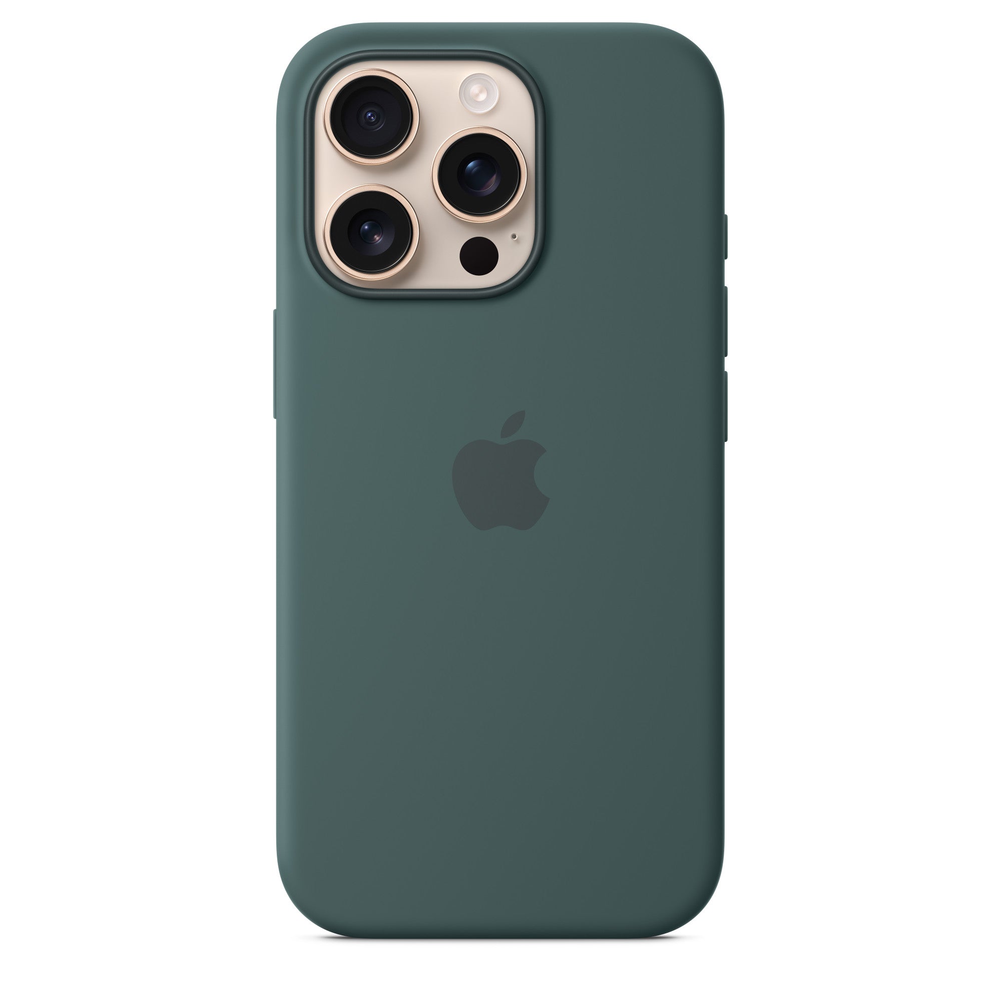iPhone 16 Pro Silicon Magsafe Case with Camera Control Button & IC Working Animation) - Lake Green