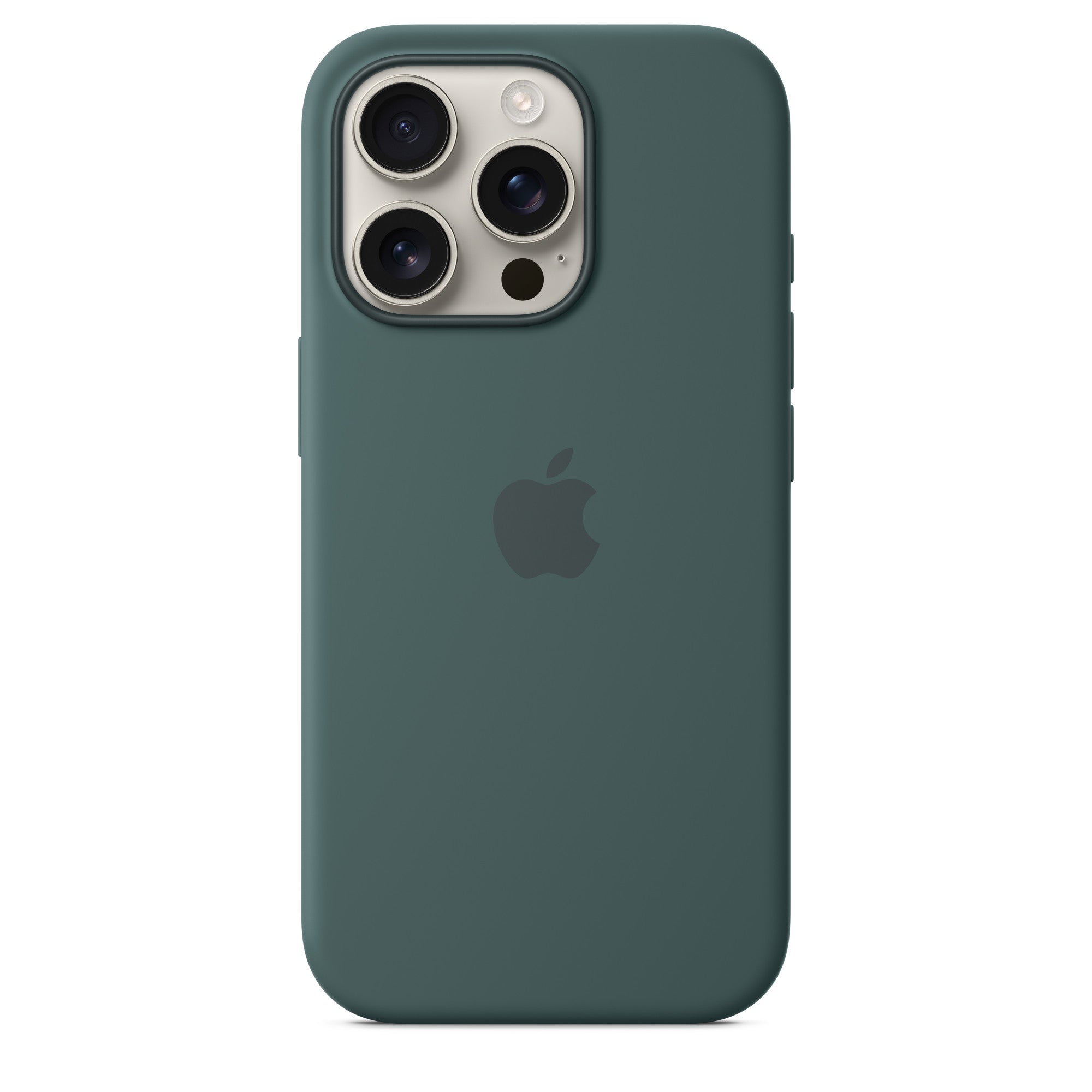 iPhone 16 Pro Silicon Magsafe Case with Camera Control Button & IC Working Animation) - Lake Green
