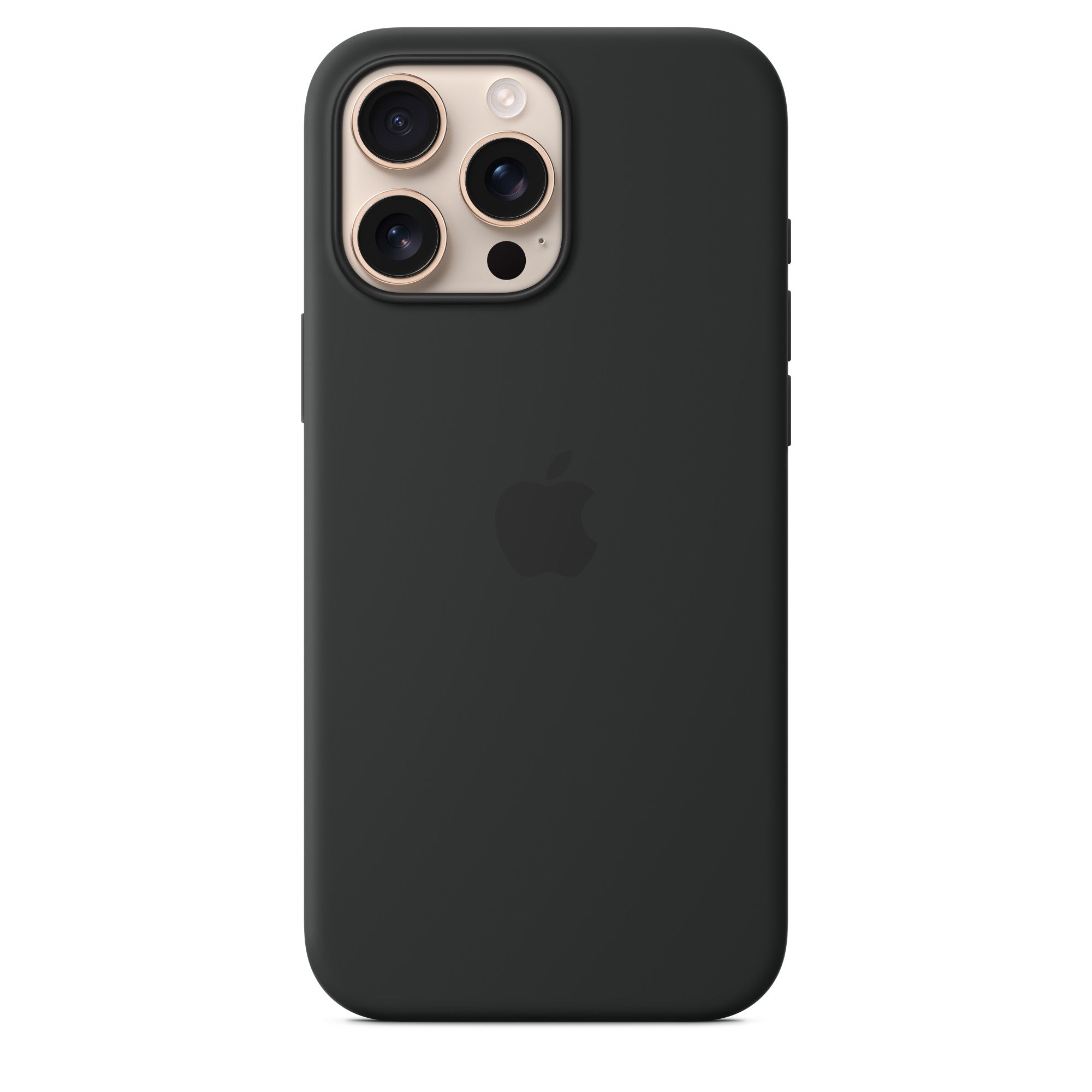 iPhone 16 Pro Silicon Magsafe Case with Camera Control Button & IC Working Animation) - Black