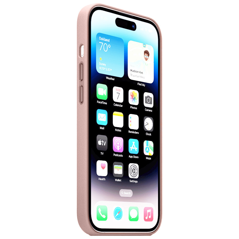 iPhone 16 Pro Max Leather Back Cover Case with MagSafe - Pink