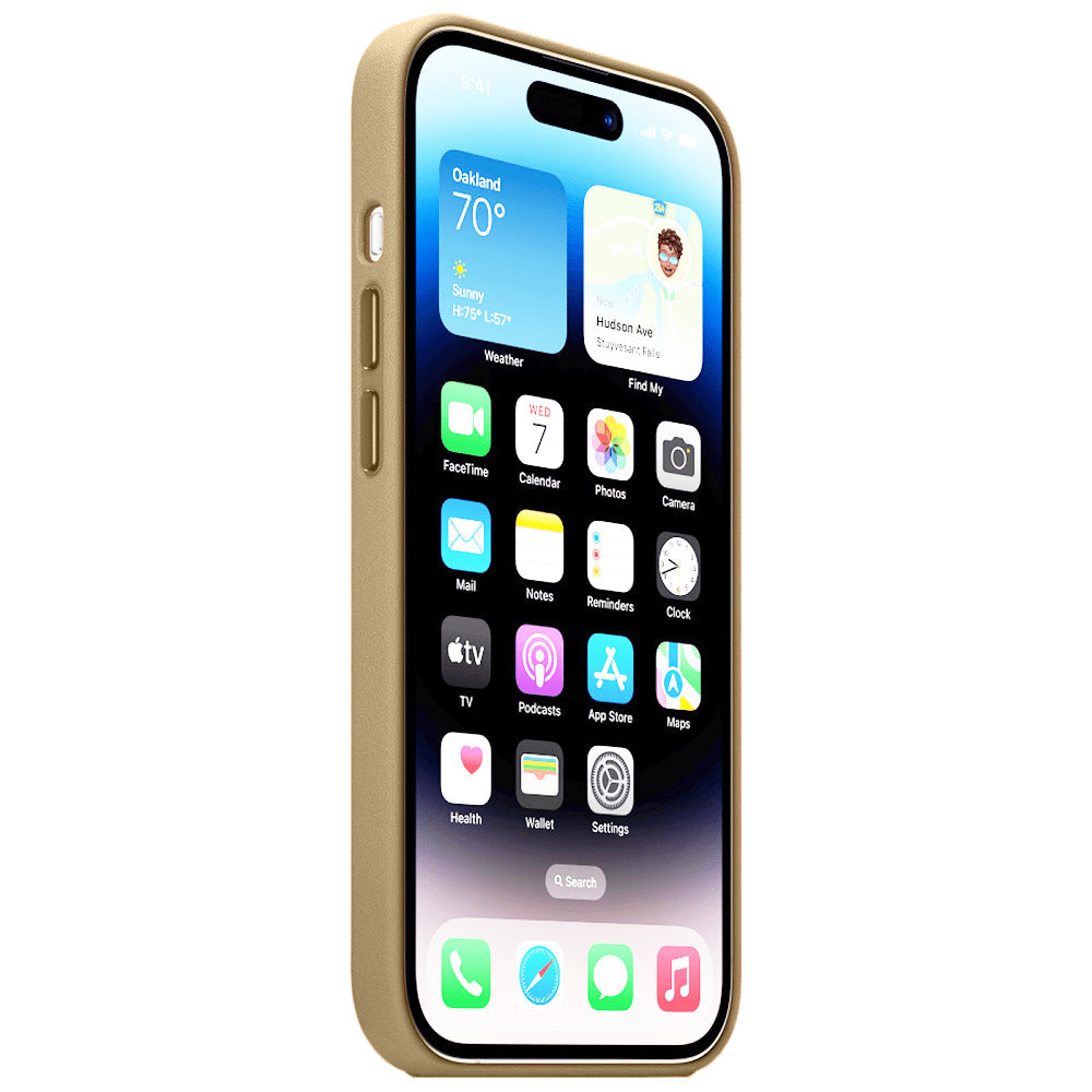 iPhone 16 Pro Max Leather Back Cover Case with MagSafe - Gold