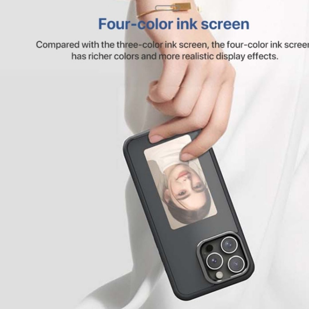 NFC DIY E-ink Screen Phone Case 16 Pro/16 Pro Max (Black)