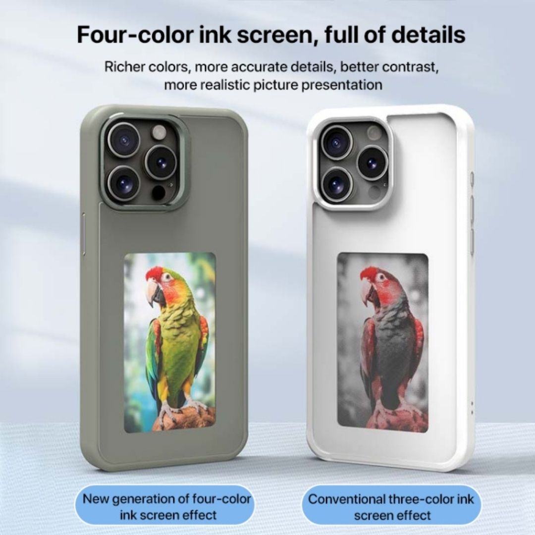 NFC DIY E-ink Screen Phone Case 16 Pro/16 Pro Max (Black)