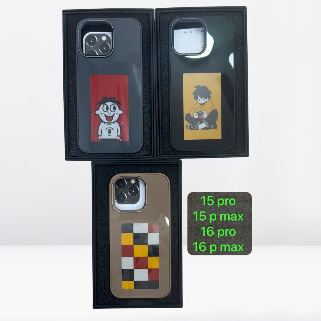 NFC DIY E-ink Screen Phone Case 16 Pro/16 Pro Max (Black)