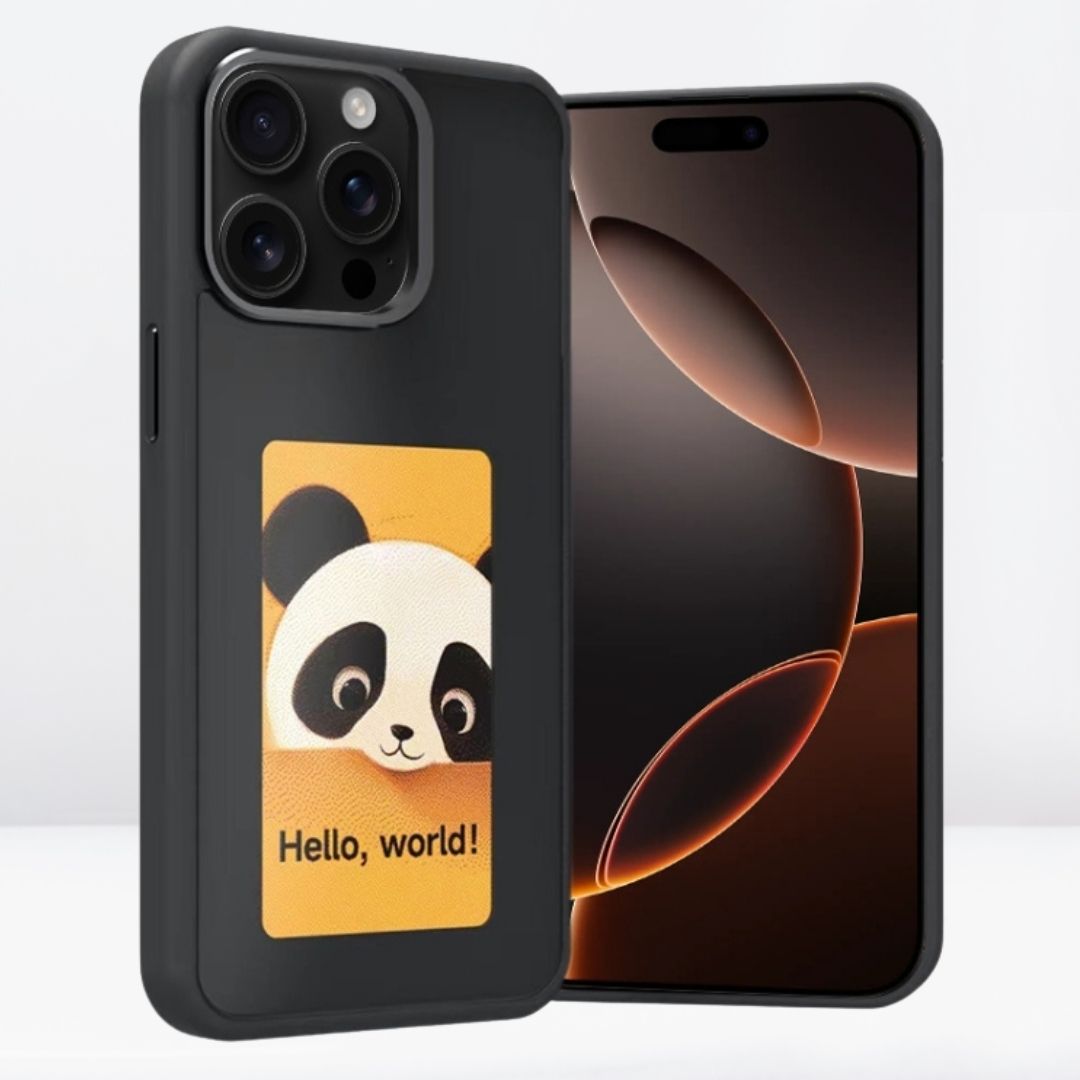 NFC DIY E-ink Screen Phone Case 16 Pro/16 Pro Max (Black)