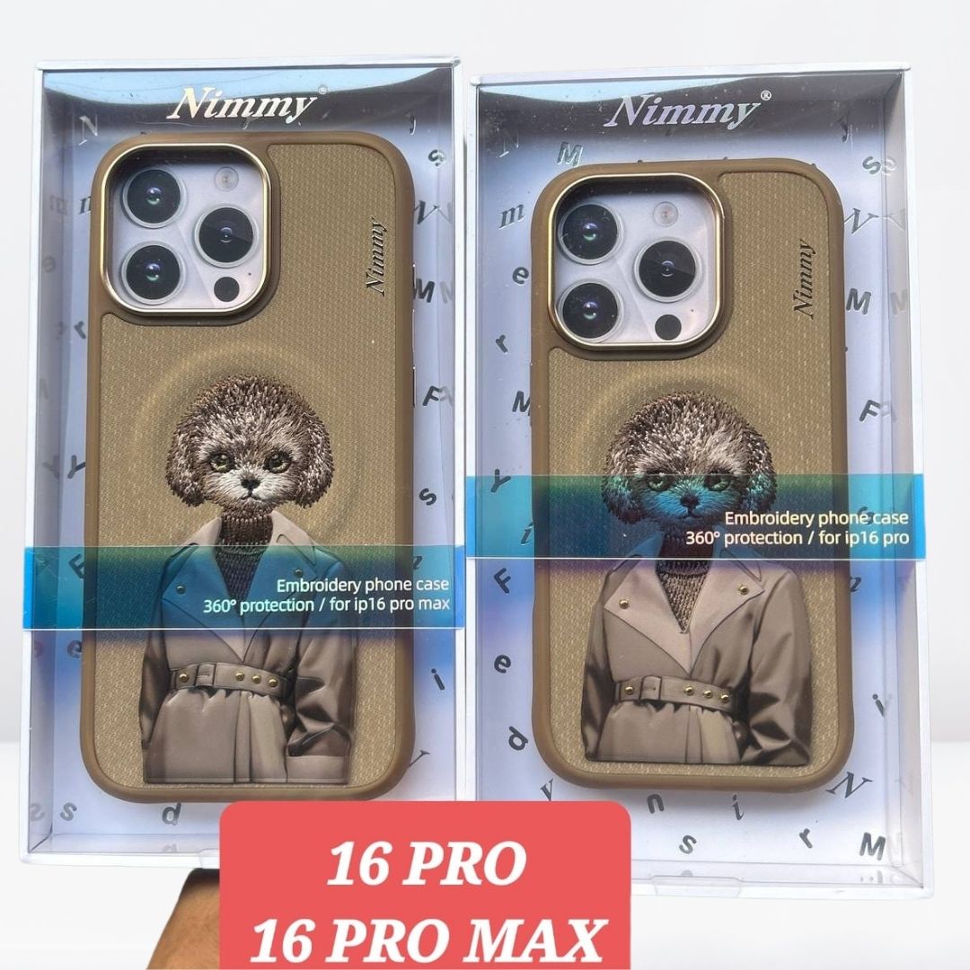 Winter Jacket Chain Case with Metal Camera Ring For iPhone 16 - Shitzu in Desert Brown / Shitzu Dog – CaseCart