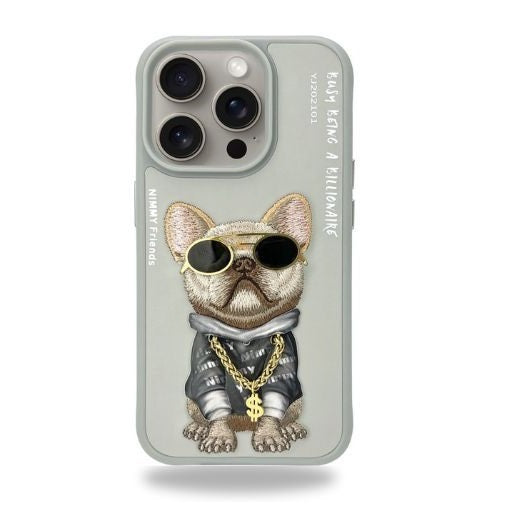 iPhone 15 Pro Embroidery Shockproof Case - Titanium – CaseCart