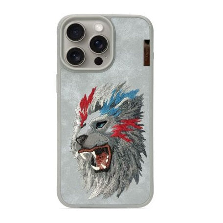 iPhone 15 Pro Embroidery Loin Shockproof Case - Titanium – CaseCart