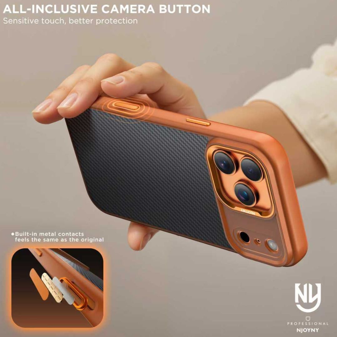 NY Carbon Fiber Armor MagSafe Case with Camera Control for iPhone 17 Series