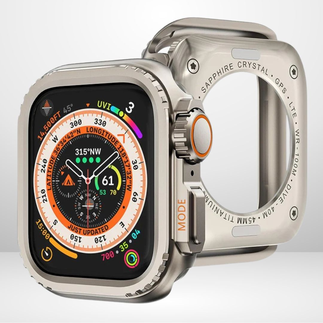 New Metal Convert to ULTRA Bumper Case for iWatch 44/45/46/49mm (TITANIUM)