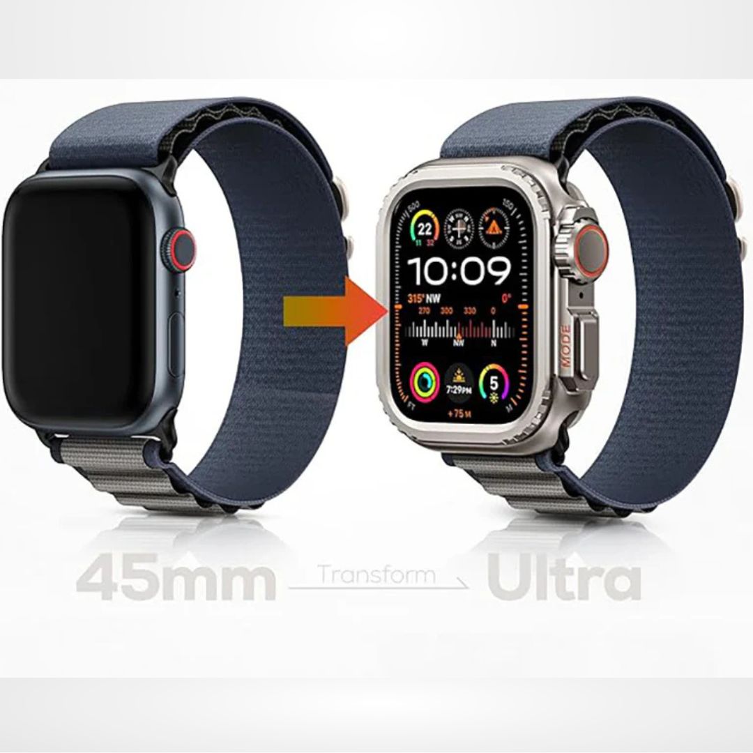 New Metal Convert to ULTRA Bumper Case for iWatch 44/45/46/49mm (TITANIUM)