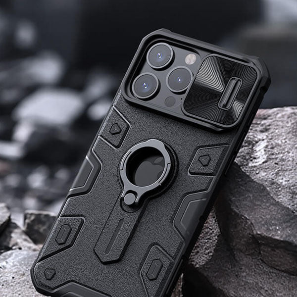 Nillkin Camshield Armor Drop Protection Military Grade iPhone Case - Black