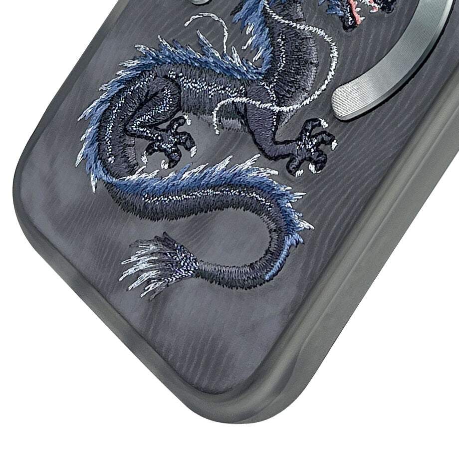 iPhone 16 Pro Max Nimmy Embroidery Dream Animal Series Magsafe Case - Dragon