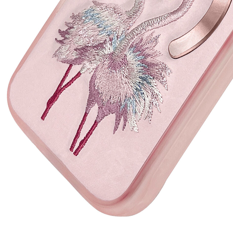 iPhone 16 Pro Max Nimmy Embroidery Dream Animal Series Magsafe Case - Swans